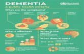 Dementia - WHO Dementia as a public health priority Dementia awareness and friendliness Dementia risk