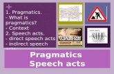 + 1. Pragmatics. - What is pragmatics? - Context 2. Speech acts. - direct speech acts - indirect speech acts