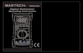 Digital Multimeter Operating Instruction - Mastech T¼ .Digital Multimeter Operating Instruction