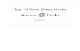 Top 10 Term Sheet Hacks