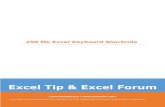 Excel Tip  Excel   shortcuts ... 250 Ms-Excel Keyboard Shortcuts