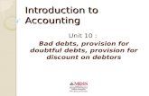 Bad Debts, Provision for Doubtful Debts,L10