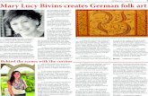 June 2014 3 Mary Lucy Bivins creates German folk ? ‚ Mary Lucy Bivins creates German folk art Bivins ... Fraktur is an 18th and 19th-century ... paintings and other ephemera