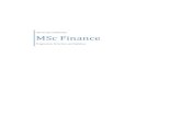 MSc Finance Programme Structure and Syllabus