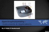 Spectrophotometry : Instruments & Applications