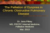 The Palliation of Dyspnea in  Chronic Obstructive Pulmonary Disease