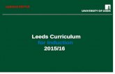 Leeds Curriculum for Induction 2015/16 updated 090715