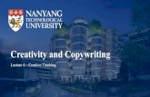 Creativity and Copywriting - Creativity