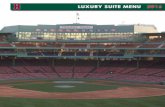 LUXURY SUITE MENU 2016 - MLB. WELCOME. As the exclusive caterer of Fenway Park and the Boston Red Sox,