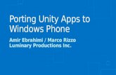Porting Unity Apps to Windows Phone