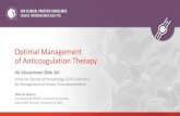 Optimal Management of Anticoagulation Therapy 1. Prevention of VTE in Surgical Hospitalized Patients