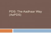 PDS: The Aadhaar Way (AePDS) - Mission Mode ??Bangalore AADHAAR Authentication ... Bank Account Details and Mobile number. ... Data entry from Tahsildar offices for receiving data