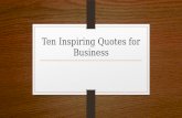 Ten Inspiring Quotes for business