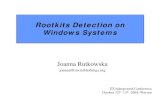 Rootkits Detection Windows Systems