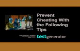 Prevent cheating with the following tips