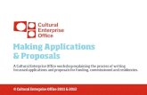 Making Applications & Proposals