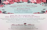 Garden Party & Open House Celebrating the 15th Anniversary of 2017. 10. 15.¢  Garden Party 8, Open House