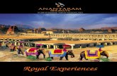 Royal Experiences · PDF file Ranthambore National Park: Ranthambore is known to have India's Friendliest tigers Assured of protection , these nocturnal creatures are seen often in