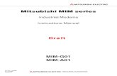 Mitsubishi MIM series - .Mitsubishi MIM series Industrial Modems Instructions Manual MIM-G01