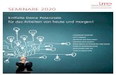SEMINARE 2020 ... BETRIEBSWIRTSCHAFTLICHES KNOW-HOW Betriebswirtschaftliches Denken verstehen TOOLS