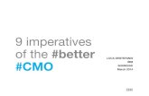 9 imperatives of the #better #cmo