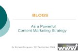 Blog As A Powerful Content Marketing Strategy