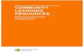 Community Learning Resources