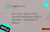 Do or don't - there is no try ; consistent networking via SDN in OpenStack â€“ Manchester UK Meetup by Christoph Torlinsky