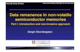 Data remanence in non-volatile semiconductor memories