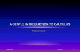 A Gentle Introduction to Calculus Gentle Introduction to  ¢  A GENTLE INTRODUCTION TO CALCULUS