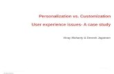 Personalization vs. Customization - Comparative Study