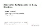 Tidewater Turfgrasses: No Easy   Turfgrasses: No Easy Choices Mike Goatley Extension Turfgrass Specialist Virginia Tech Super Turf Saturday, August 16, 2008 Williamsburg, VA