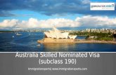 Benefits of a Australian Skilled Nominated Visa