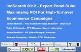 James Holmes - Maximising ROI for High-Turnover Ecommerce PPC Campaigns - ionSearch 2012