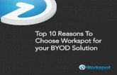 Top 10 reasons why Workspot is the right solution for BYOD