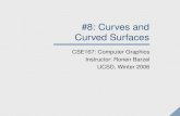 #8: Curves and Curved Surfaces CSE167: Computer Graphics Instructor: Ronen Barzel UCSD, Winter 2006