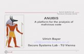 Secure Systems Lab Technical University Vienna ANUBIS · PDF file 2009. 6. 9. · 1. Malware Analysis With ANUBIS The need for automated malware analysis, static vs. dynamic, Anubis