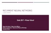 Recurrent neural network - SINTEF 2017. 1. 18.¢  THE RECURRENT NEURAL NETWORK A recurrent neural network
