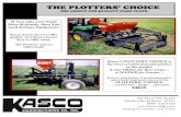 THE PLOTTERS’ CHOICE - Kasco Manufacturing Inc. · PDF file 2016. 1. 26. · THE PLOTTERS’ CHOICE THE PLOTTERS’ CHOICE THE CHOICE FOR QUALITY FOOD PLOTSTHE CHOICE FOR QUALITY