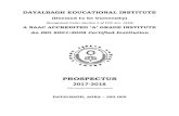 DEI Prospectus 2017-18 Final Press - university-nic.inuniversity-nic.in/.../Dayalbagh-Educational-Institute- Educational Institute Dayalbagh, Agra â€“ 282005 ... Diploma Textile