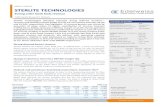 RESULT UPDATE STERLITE TECHNOLOGIES COMPANYNAME Tech... · PDF file Cost Assumptions (% of rev) Direct Costs 40.4 41.7 40.2 40.2 Employee benefit exp. 10.9 11.3 10.7 10.0 Other exp
