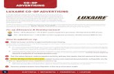 CO-OP ADVERTISING LUXAIRE CO-OP ADVERTISING eligible for co-op support. This includes newspaper ads,