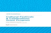 Cultural Festivals & Celebrations Grant 2017. 8. 22.آ  2018 Guidelines - Cultural Festivals and Celebrations