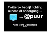 Anna Maria Giannattasio, Puur Amsterdam: Twitter; geen angst maar innovatie!
