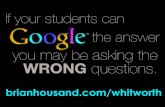 Google The Answer - Whitworth 2014