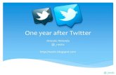 One year using twitter