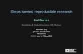 Steps toward reproducible research - UW¢â‚¬â€œMadison kbroman/presentations/repro_researc¢  Steps toward