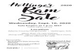 Hettinger Ram Sale Hettinger Ram Sale Catalog.pdf 1 Wednesday, Sept. 16, 2020 Sale begins at 1 p.m. MST Lunch will be served Location Adams County Fairgrounds • Hettinger, N.D. More