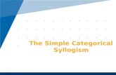 The Simple Categorical Syllogism