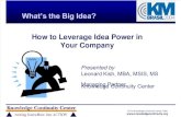 KM Brazil 2004 Keynote - Harnessing Idea Power